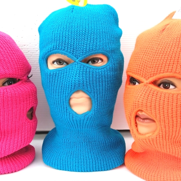 KNITTED 3 HOLE SKI MASK - Winter Hat - Picture 2 of 16